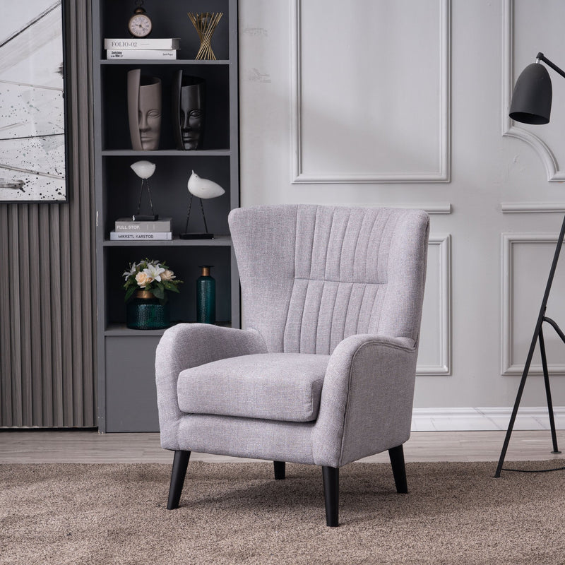 Avery Arm Chair - Textured Light Grey/Medium Grey - Decor Furniture & Mattress