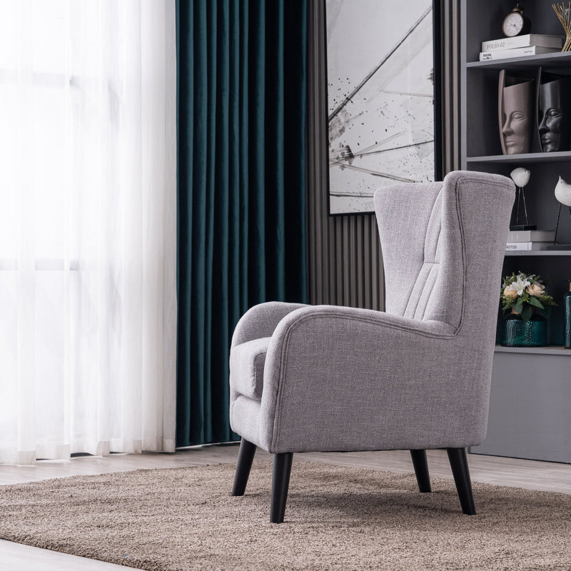 Avery Arm Chair - Textured Light Grey/Medium Grey - Decor Furniture & Mattress