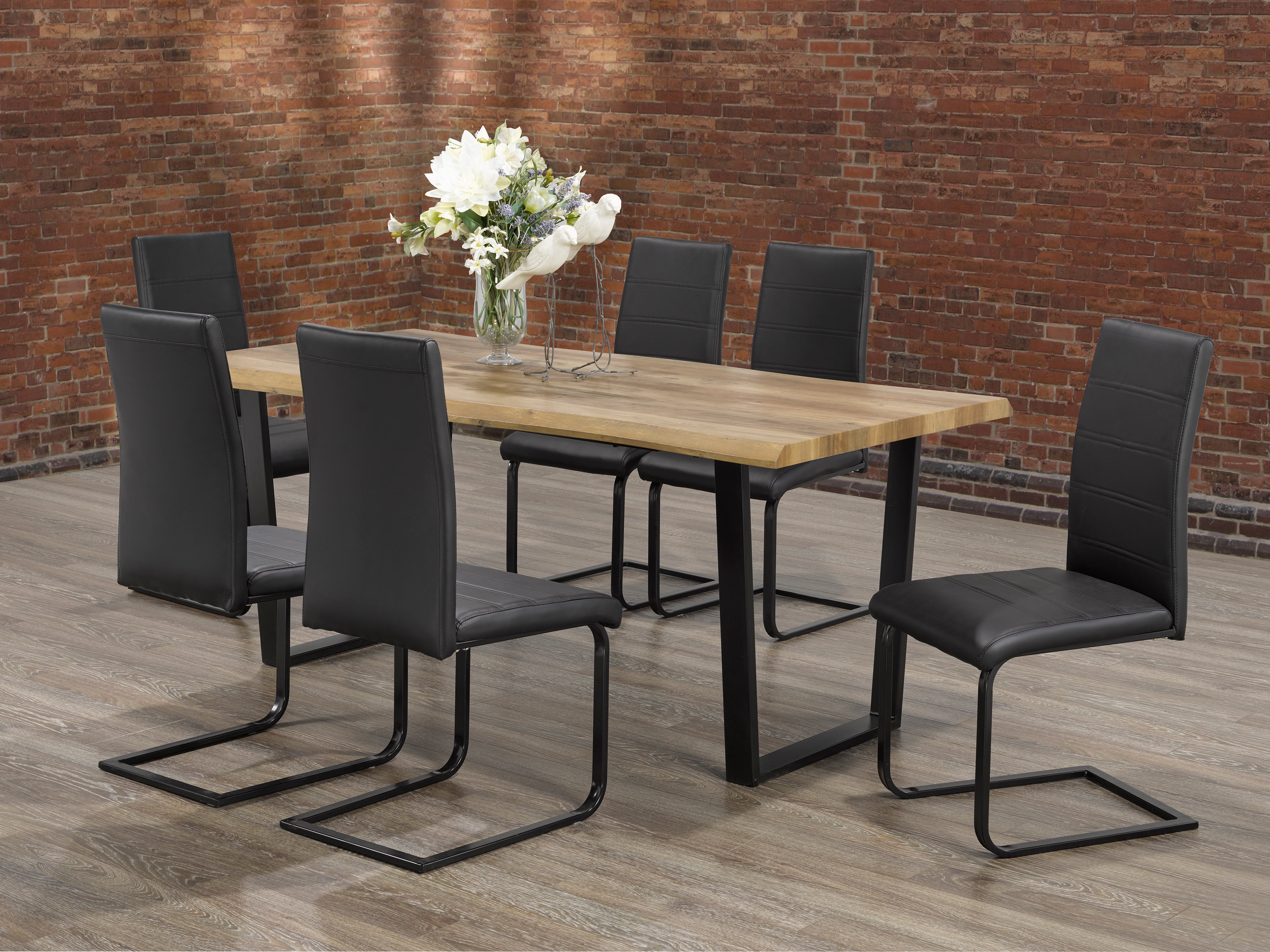 Vidal 7Pc Dinette Set (Chair Colour Options) - Decor Furniture & Mattress