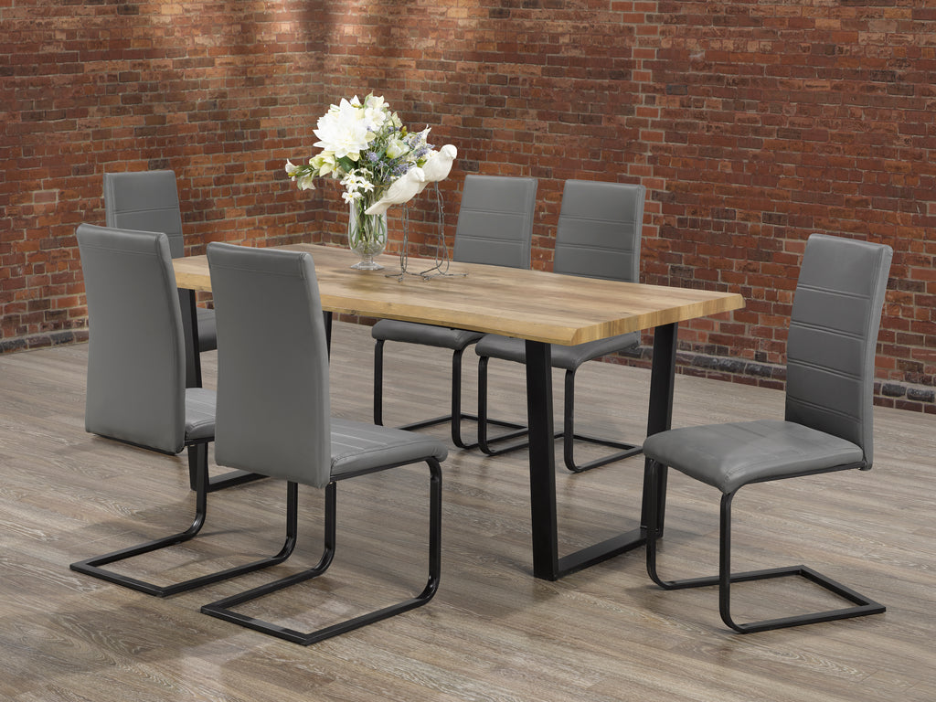 Vidal 7Pc Dinette Set (Chair Colour Options) - Decor Furniture & Mattress