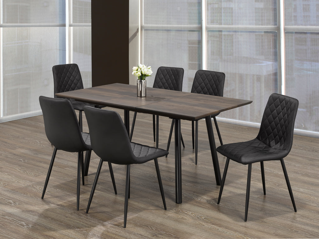 Attilio 7Pc Dinette Set (Chair Colour Options) - Decor Furniture & Mattress