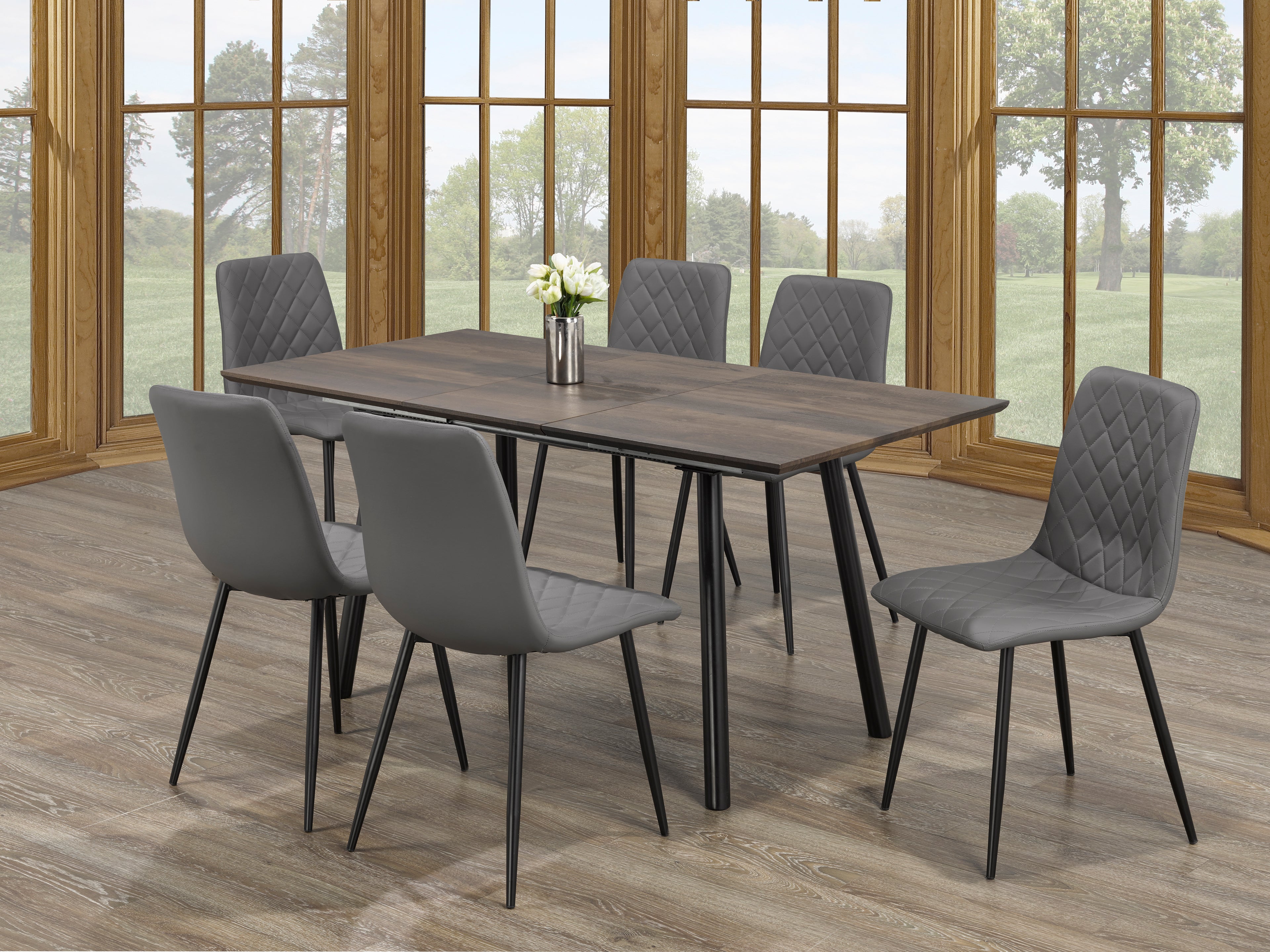 Attilio 7Pc Dinette Set (Chair Colour Options) - Decor Furniture & Mattress