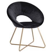 Black and gold accent chair
