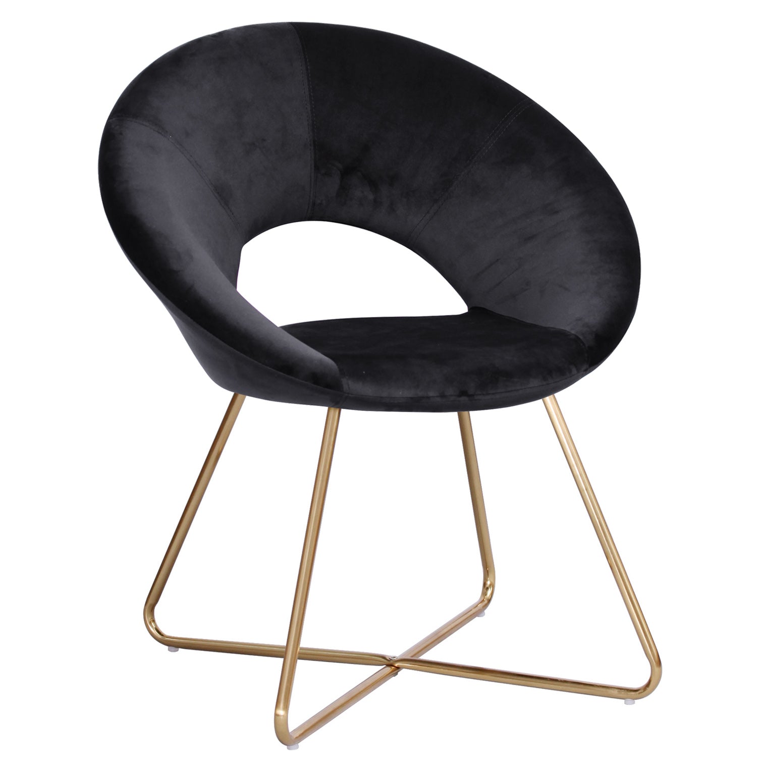 Black and gold accent chair