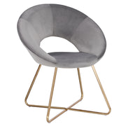 grey and gold accent chair