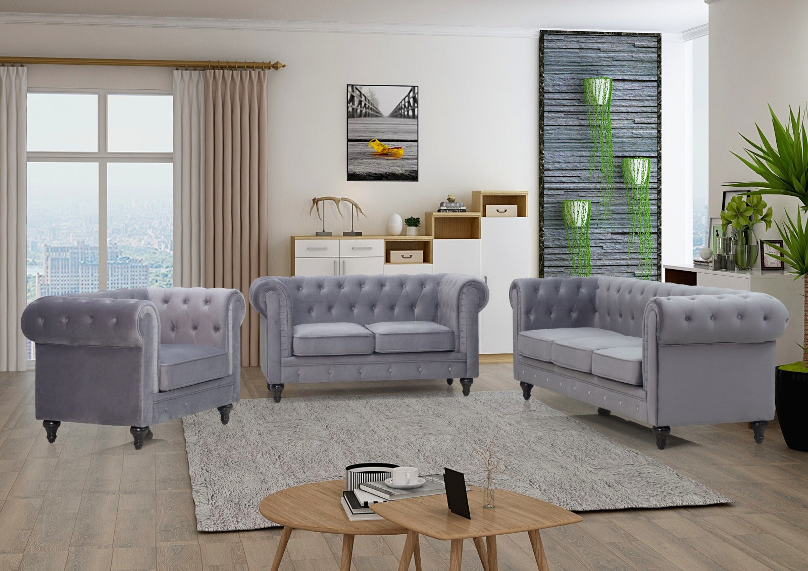 Sali Sofa - Grey - Decor Furniture & Mattress