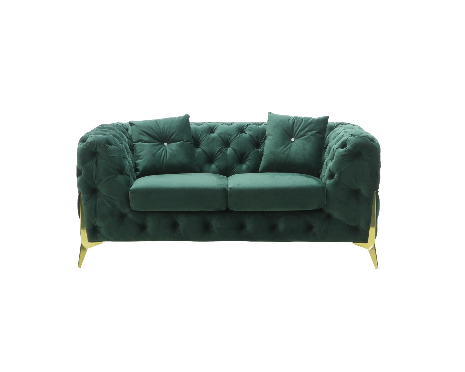 Prima 2Pc Sofa Set - Black/Green - Decor Furniture & Mattress