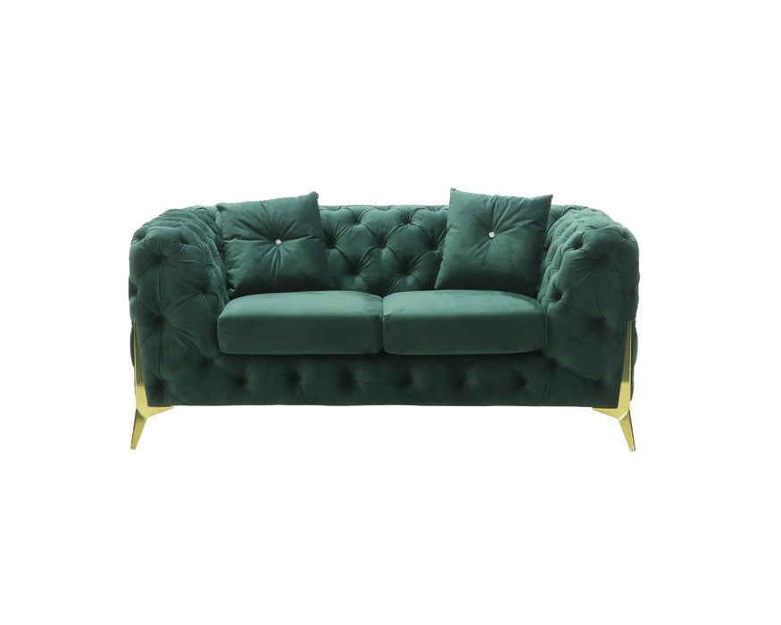 Prima 2Pc Sofa Set - Black/Green - Decor Furniture & Mattress