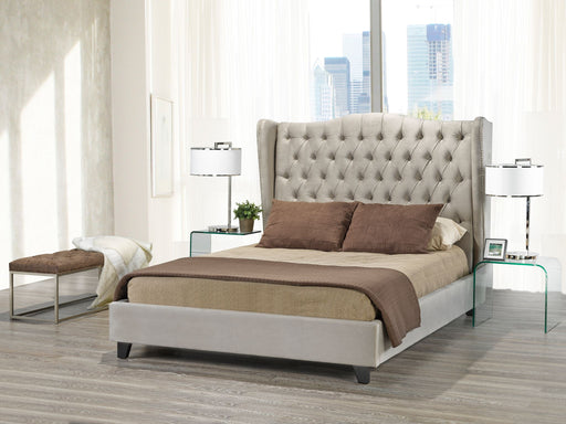Paula Bed Frame - Queen/King - Beige/Grey - Decor Furniture & Mattress