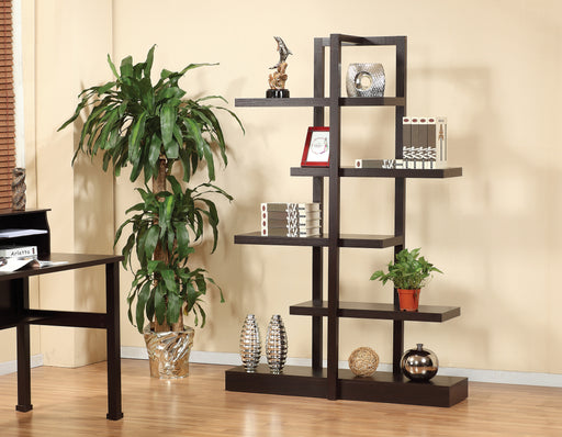 Zack Multi-tier Bookshelf - Dark Cherry - Decor Furniture & Mattress