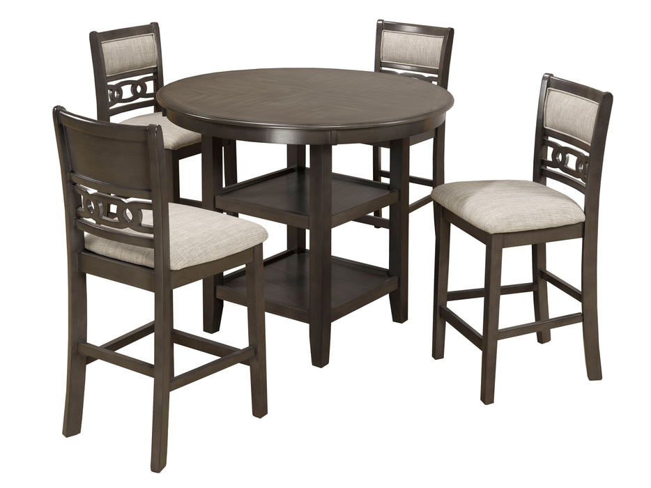 Austin 5Pc Dinette Set - Grey - Counter Height - Decor Furniture & Mattress