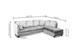 Julia Reversible Sectional - Grey - Decor Furniture & Mattress