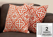 Motif Toss Pillows - Orange/Grey/Taupe (Set of 2) - Decor Furniture & Mattress
