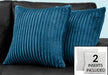 Ribbed Style Toss Pillows (Set of 2) - Decor Furniture & Mattress