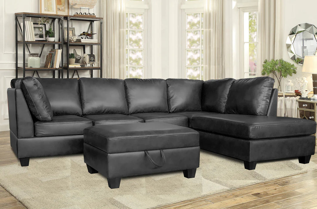 Julia Reversible Sectional with Storage Ottoman