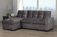 Jayden Pull Out Sectional - Brown/Grey - Decor Furniture & Mattress